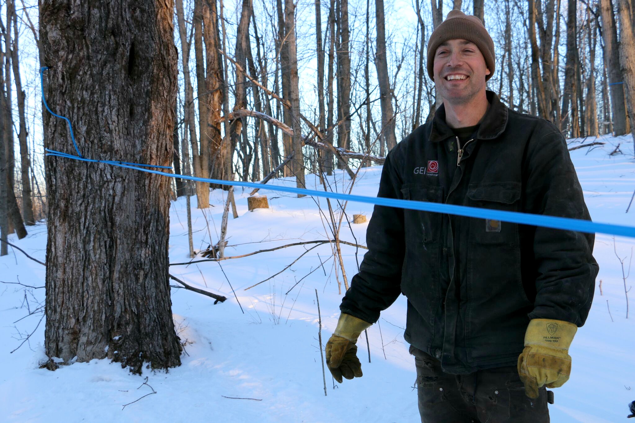 Maple producer Andy Hurlbut at his maple farm. 