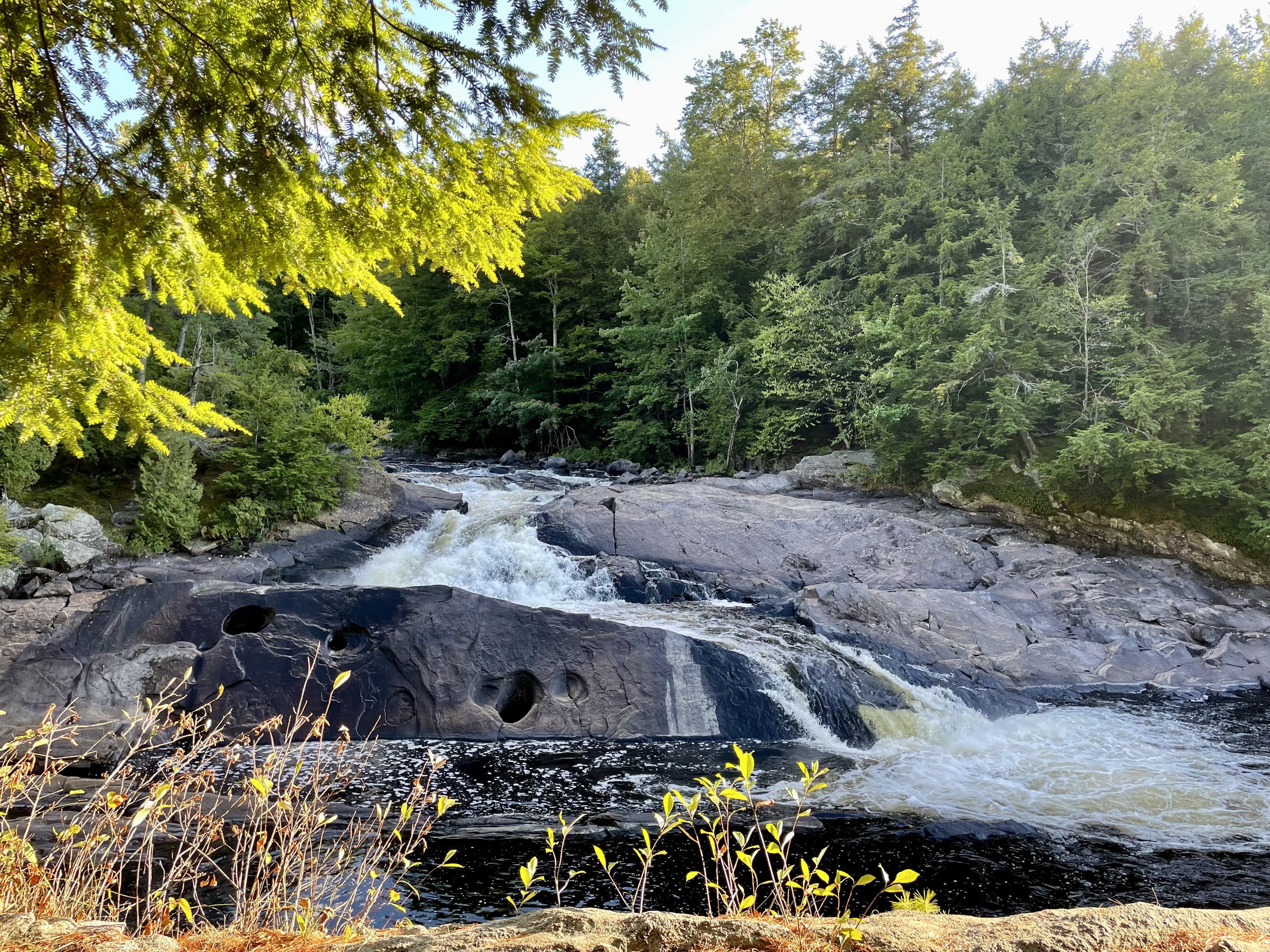 A waterfall on the Stone Valley Trail