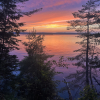 Sunset on a lake