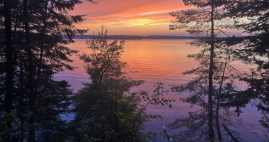 Sunset on a lake