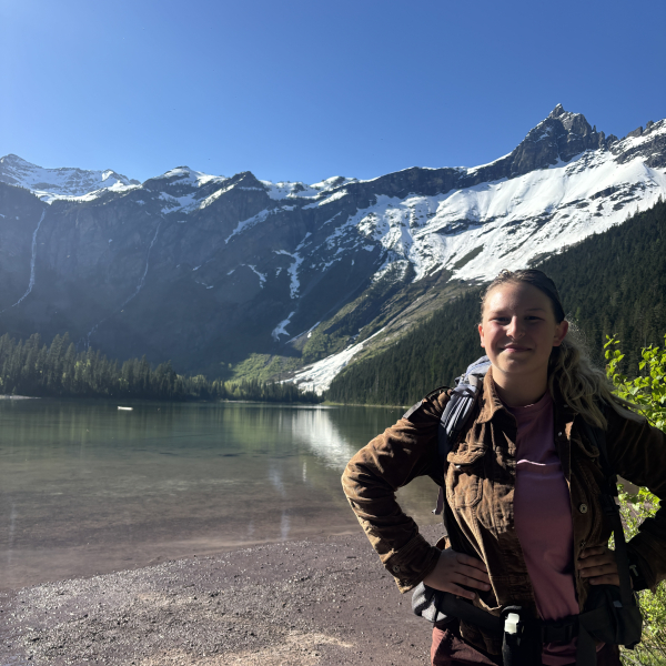 Emily at Avalanche Lake in Glacier National Park