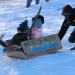 Thomas the Barbarian and The Pirate get a friendly boost as their pirate ship sled begins falling apart