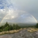 A beautiful double rainbow met us at the top of Coney Mountain