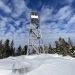 Fire tower at snowy st. Regis summit!