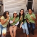 Nature Up North summer naturalist interns, posing while eating ice cream